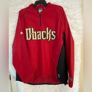 Arizona Diamondbacks Majestic CoolBase Men’s 1/4 Zip 2 In 1 Pullover Jacket-L